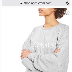 TOPSHOP grey FEMINIST sweatshirt